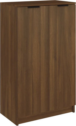 vidaXL - Schoenenkast - 59x35x100 - cm - bewerkt - hout - bruin - eikenkleur