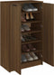 vidaXL - Schoenenkast - 59x35x100 - cm - bewerkt - hout - bruin - eikenkleur