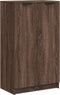 vidaXL - Schoenenkast - 59x35x100 - cm - bewerkt - hout - bruin - eikenkleur