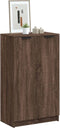 vidaXL - Schoenenkast - 59x35x100 - cm - bewerkt - hout - bruin - eikenkleur