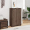 vidaXL - Schoenenkast - 59x35x100 - cm - bewerkt - hout - bruin - eikenkleur