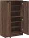 vidaXL - Schoenenkast - 59x35x100 - cm - bewerkt - hout - bruin - eikenkleur