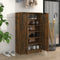 vidaXL - Schoenenkast - 59x35x100 - cm - bewerkt - hout - gerookt - eikenkleurig