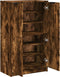 vidaXL - Schoenenkast - 59x35x100 - cm - bewerkt - hout - gerookt - eikenkleurig