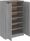 vidaXL - Schoenenkast - 59x35x100 - cm - bewerkt - hout - grijs - sonoma - eikenkleur