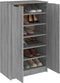 vidaXL - Schoenenkast - 59x35x100 - cm - bewerkt - hout - grijs - sonoma - eikenkleur