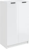 vidaXL - Schoenenkast - 59x35x100 - cm - bewerkt - hout - hoogglans - wit