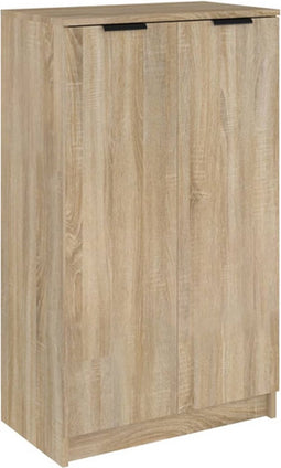 vidaXL - Schoenenkast - 59x35x100 - cm - bewerkt - hout - sonoma - eikenkleurig