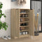 vidaXL - Schoenenkast - 59x35x100 - cm - bewerkt - hout - sonoma - eikenkleurig