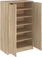vidaXL - Schoenenkast - 59x35x100 - cm - bewerkt - hout - sonoma - eikenkleurig