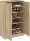 vidaXL - Schoenenkast - 59x35x100 - cm - bewerkt - hout - sonoma - eikenkleurig