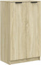 vidaXL - Schoenenkast - 59x35x100 - cm - bewerkt - hout - sonoma - eikenkleurig