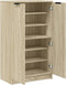 vidaXL - Schoenenkast - 59x35x100 - cm - bewerkt - hout - sonoma - eikenkleurig