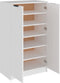 vidaXL - Schoenenkast - 59x35x100 - cm - bewerkt - hout - wit
