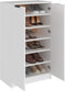 vidaXL - Schoenenkast - 59x35x100 - cm - bewerkt - hout - wit