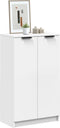 vidaXL - Schoenenkast - 59x35x100 - cm - bewerkt - hout - wit