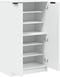 vidaXL - Schoenenkast - 59x35x100 - cm - bewerkt - hout - wit