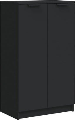 vidaXL - Schoenenkast - 59x35x100 - cm - bewerkt - hout - zwart