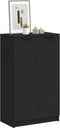 vidaXL - Schoenenkast - 59x35x100 - cm - bewerkt - hout - zwart