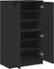 vidaXL - Schoenenkast - 59x35x100 - cm - bewerkt - hout - zwart