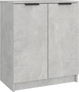 vidaXL - Schoenenkast - 59x35x70 - cm - bewerkt - hout - betongrijs