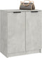 vidaXL - Schoenenkast - 59x35x70 - cm - bewerkt - hout - betongrijs