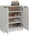 vidaXL - Schoenenkast - 59x35x70 - cm - bewerkt - hout - betongrijs