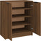vidaXL - Schoenenkast - 59x35x70 - cm - bewerkt - hout - bruin - eikenkleur