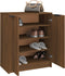 vidaXL - Schoenenkast - 59x35x70 - cm - bewerkt - hout - bruin - eikenkleur