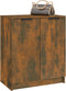 vidaXL - Schoenenkast - 59x35x70 - cm - bewerkt - hout - gerookt - eikenkleurig