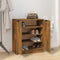 vidaXL - Schoenenkast - 59x35x70 - cm - bewerkt - hout - gerookt - eikenkleurig