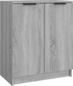 vidaXL - Schoenenkast - 59x35x70 - cm - bewerkt - hout - grijs - sonoma - eikenkleurig