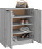 vidaXL - Schoenenkast - 59x35x70 - cm - bewerkt - hout - grijs - sonoma - eikenkleurig