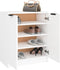 vidaXL - Schoenenkast - 59x35x70 - cm - bewerkt - hout - wit