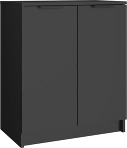 vidaXL - Schoenenkast - 59x35x70 - cm - bewerkt - hout - zwart