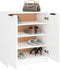 vidaXL - Schoenenkast - 59x35x70 - cm - bewerkt - hout - zwart