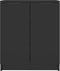 vidaXL - Schoenenkast - 59x35x70 - cm - bewerkt - hout - zwart