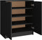 vidaXL - Schoenenkast - 59x35x70 - cm - bewerkt - hout - zwart