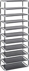 vidaXL - Schoenenkast - 60x28x90 - cm - stof - grijs