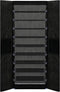 vidaXL - Schoenenkast - 60x30x166 - cm - stof - zwart