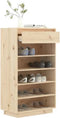 vidaXL - Schoenenkast - 60x34x105 - cm - massief - grenenhout - grijs