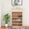 vidaXL - Schoenenkast - 60x34x105 - cm - massief - grenenhout - grijs