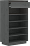 vidaXL - Schoenenkast - 60x34x105 - cm - massief - grenenhout - grijs