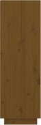 vidaXL - Schoenenkast - 60x34x105 - cm - massief - grenenhout - honingbruin