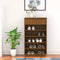 vidaXL - Schoenenkast - 60x34x105 - cm - massief - grenenhout - honingbruin