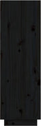 vidaXL - Schoenenkast - 60x34x105 - cm - massief - grenenhout - zwart