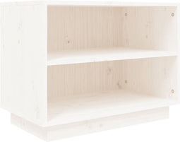 vidaXL - Schoenenkast - 60x34x45 - cm - massief - grenenhout - wit