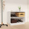 vidaXL - Schoenenkast - 60x34x45 - cm - massief - grenenhout - wit