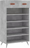 vidaXL - Schoenenkast - 60x35x105 - cm - bewerkt - hout - betongrijs