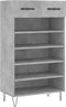 vidaXL - Schoenenkast - 60x35x105 - cm - bewerkt - hout - betongrijs